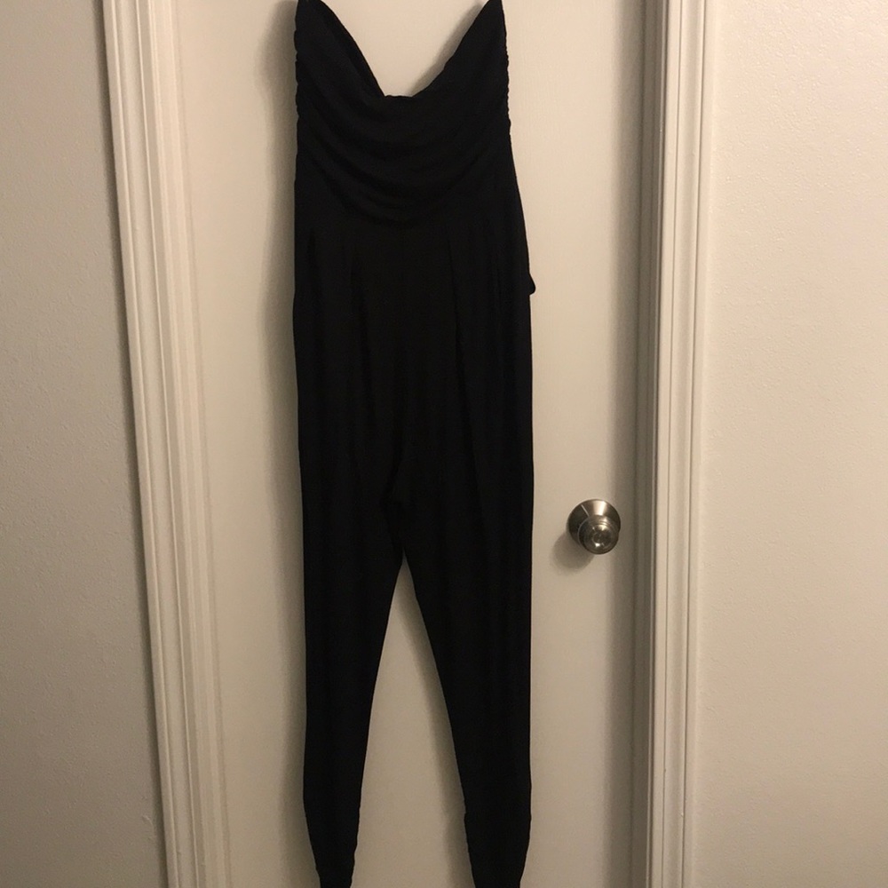 Strapless long romper